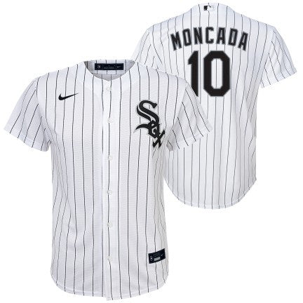 Youth Yoan Moncada Chicago White Sox White Home Replica Jersey