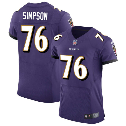 John Simpson Baltimore Ravens Nike Speed Machine Elite Jersey - Purple