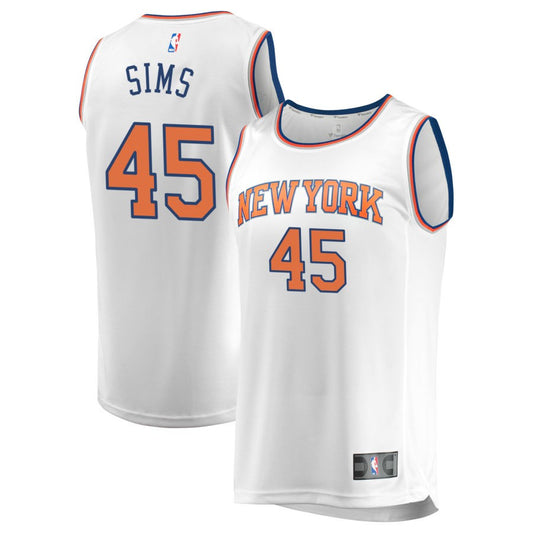 Jericho Sims  New York Knicks Fanatics Branded Youth Fast Break Replica Jersey - Association Edition - White