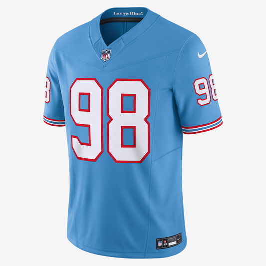 Jeffery Simmons Tennessee Titans Men's Nike Dri-FIT NFL Limited Football Jersey - Light Blue