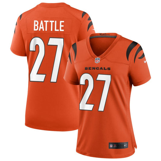 Jordan Battle Cincinnati Bengals Nike Women's Alternate Game Jersey - Orange