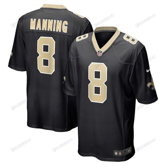 Archie Manning 8 New Orleans Saints Retired Men Game Jersey - Black