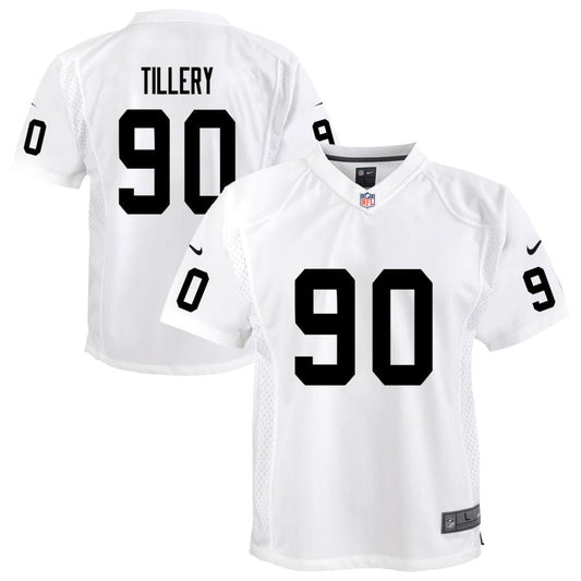 Jerry Tillery Las Vegas Raiders Nike Youth Team Game Jersey - White