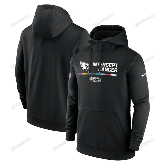 Arizona Cardinals 2022 NFL Crucial Catch Therma Performance Pullover Hoodie - Black