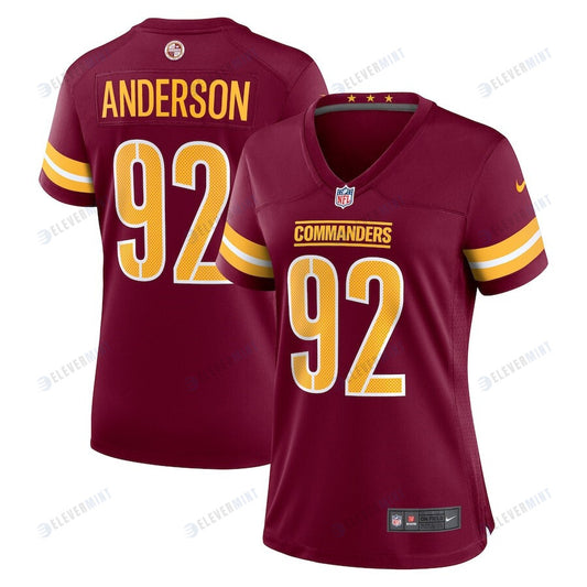 Abdullah Anderson 92 Washington Commanders Women's Game Player Jersey - Burgundy