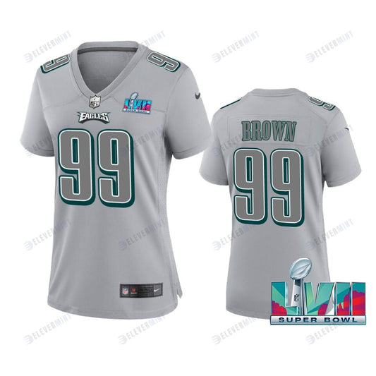 Jerome Brown 99 Philadelphia Eagles Super Bowl LVII Game Jersey - Women Gray