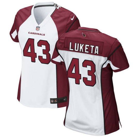 Jesse Luketa Arizona Cardinals Nike Women's Game Jersey - White