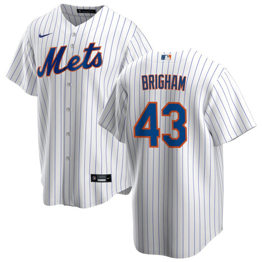 Jeff Brigham New York Mets Nike Home Replica Jersey - White