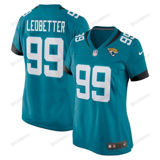 Jeremiah Ledbetter 99 Jacksonville Jaguars Women's Home Game Jersey - Teal