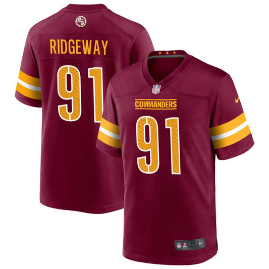 John Ridgeway Washington Commanders Nike Game Player Jersey - Burgundy