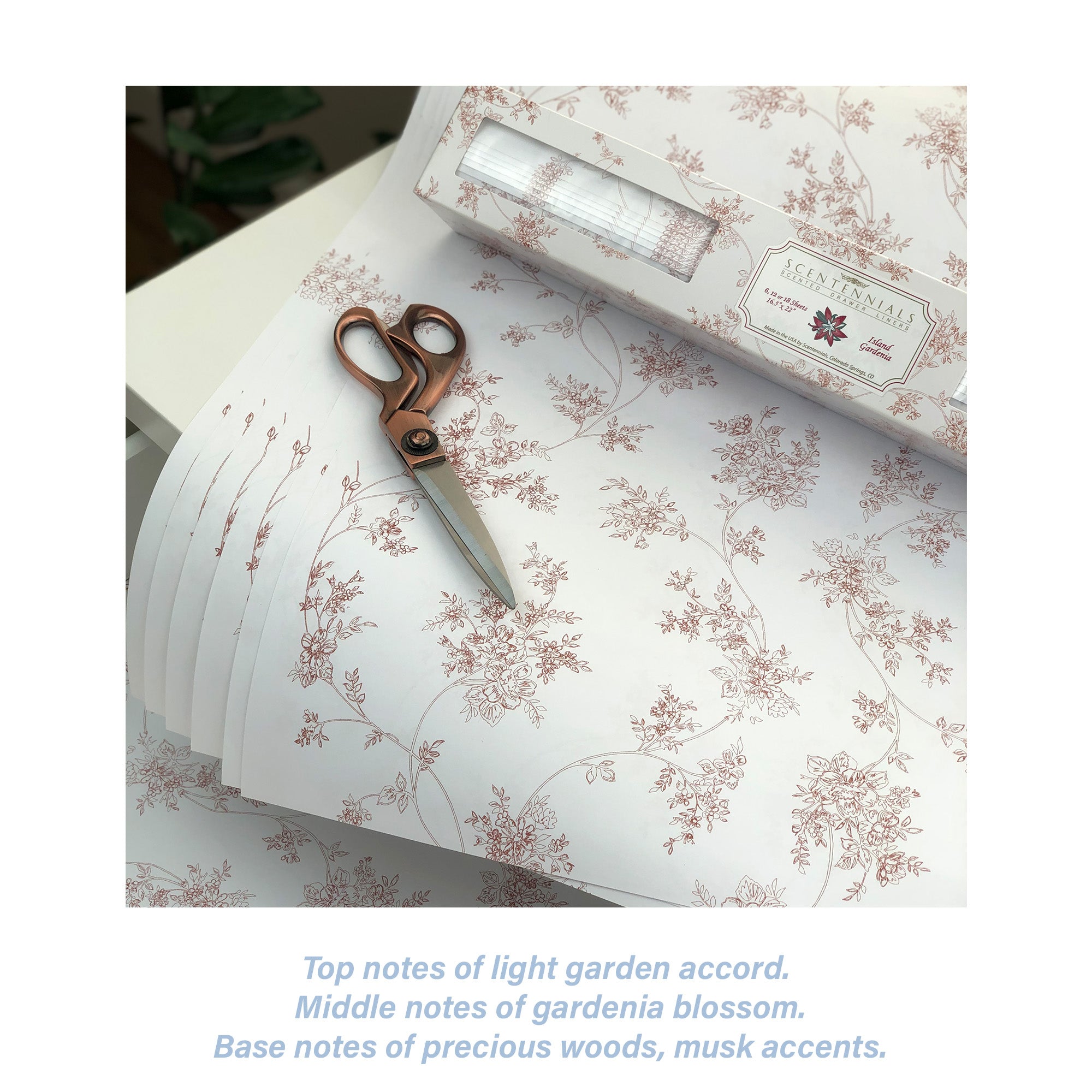 White Iris & Amber Scented Drawer Liners
