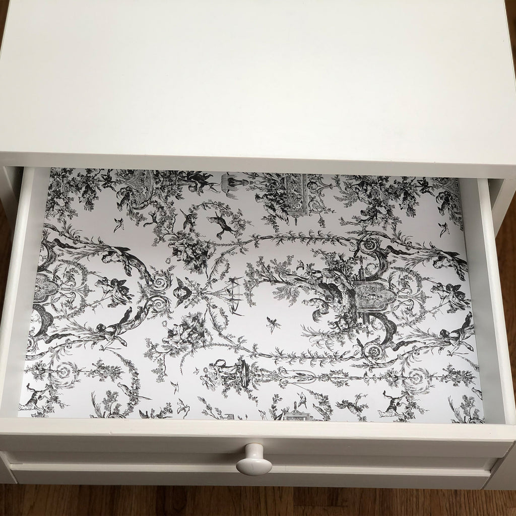 Scentennials Jasmine & Lily Scented Drawer Liners - (16.5 x 22 Inch)  Oriental Print - Premium Quality Shelf Liner Sheets - Ideal for Kitchen,  Drawer 