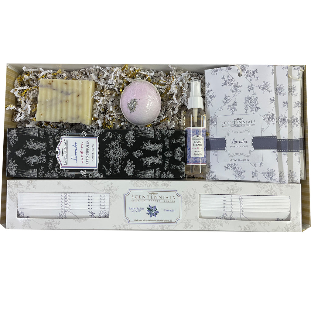  Scentennials Lavender Scented Drawer Liners - (16.5 x 22 Inch)  Charming Floral Print - Premium Quality Shelf Liner Sheets - Ideal for  Kitchen, Drawer & Closet, Non-Adhesive Design - Fragrant Drawer Liners